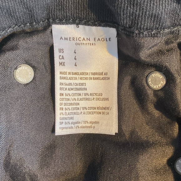 American Eagle Black Jean Shorts US 4 - Picture 3 of 3